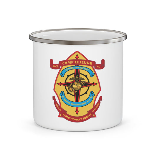 Camp Lejeune Expeditionary (USMC) Enamel Mug-12oz-The Sticker Space