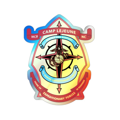 Camp Lejeune Expeditionary (USMC) Holographic STICKER Die-Cut Vinyl Decal-2 Inch-The Sticker Space