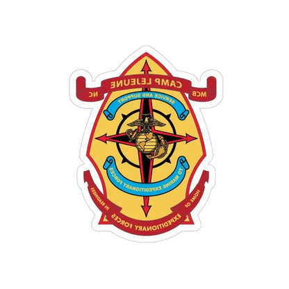 Camp Lejeune Expeditionary (USMC) REVERSE PRINT Transparent Die-Cut STICKER - The Sticker Space