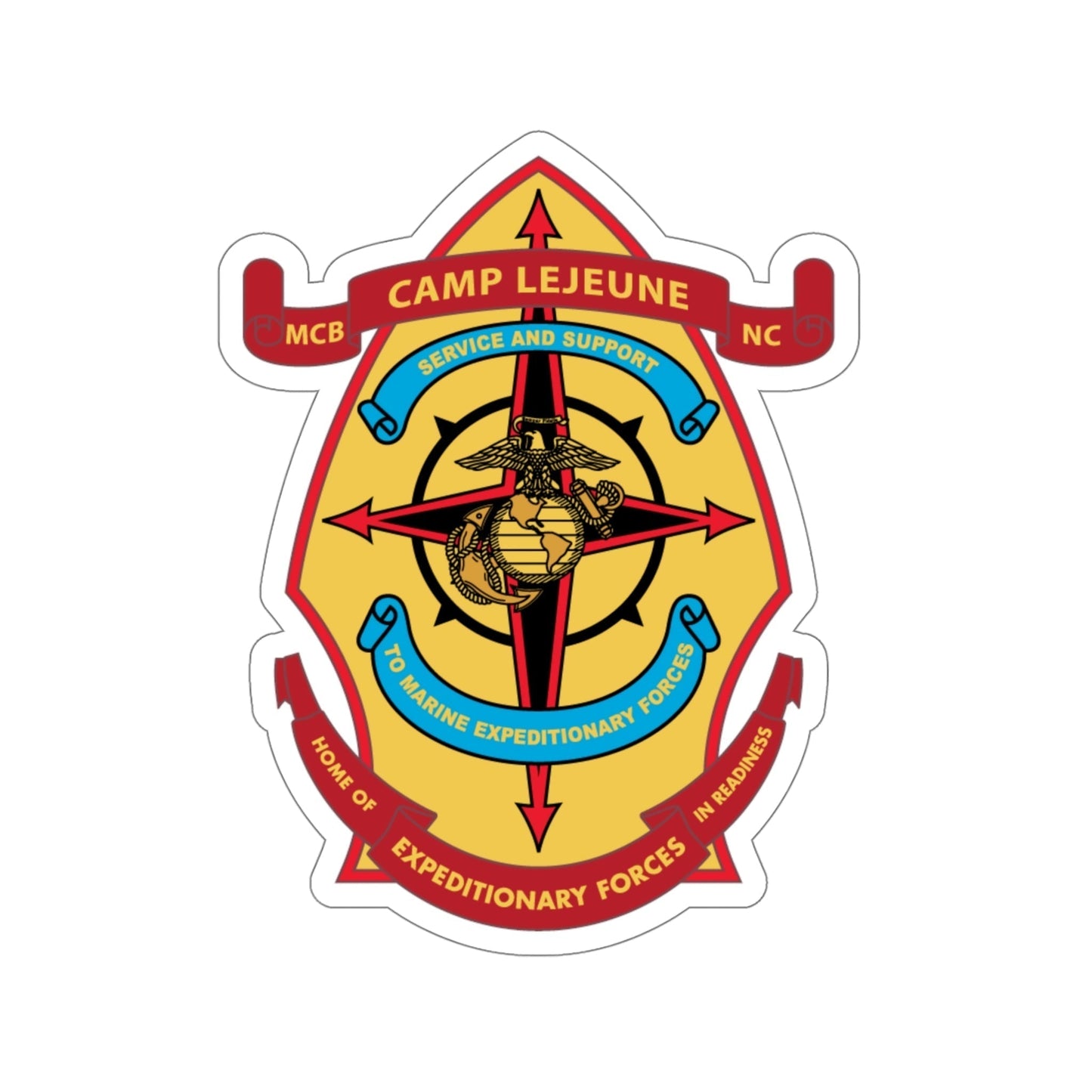 Camp Lejeune Expeditionary (USMC) STICKER Vinyl Die-Cut Decal-5 Inch-The Sticker Space