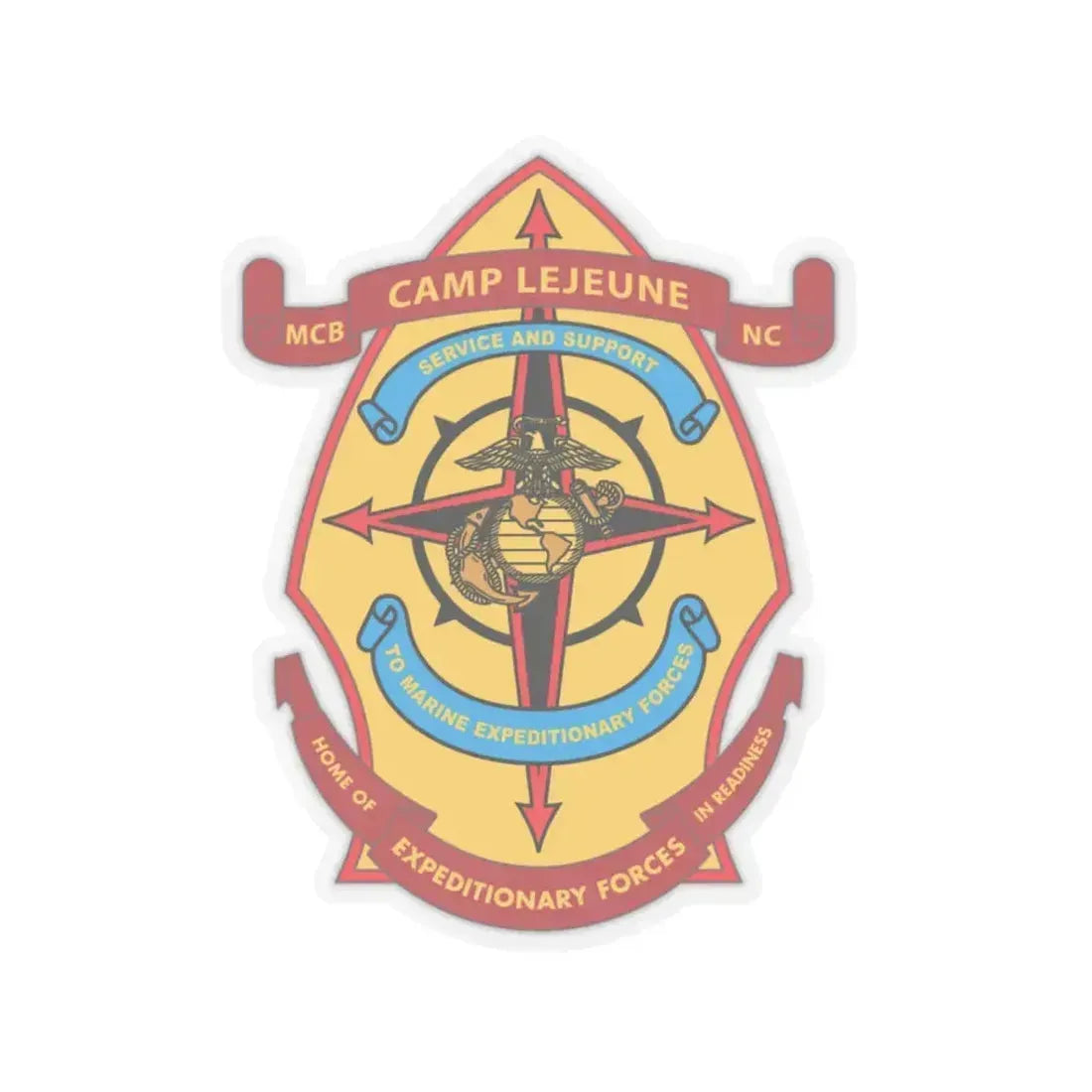 Camp Lejeune Expeditionary (USMC) STICKER Vinyl Kiss-Cut Decal 3 Inch Transparent - The Sticker Space