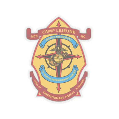 Camp Lejeune Expeditionary (USMC) STICKER Vinyl Kiss-Cut Decal 4 Inch Transparent - The Sticker Space