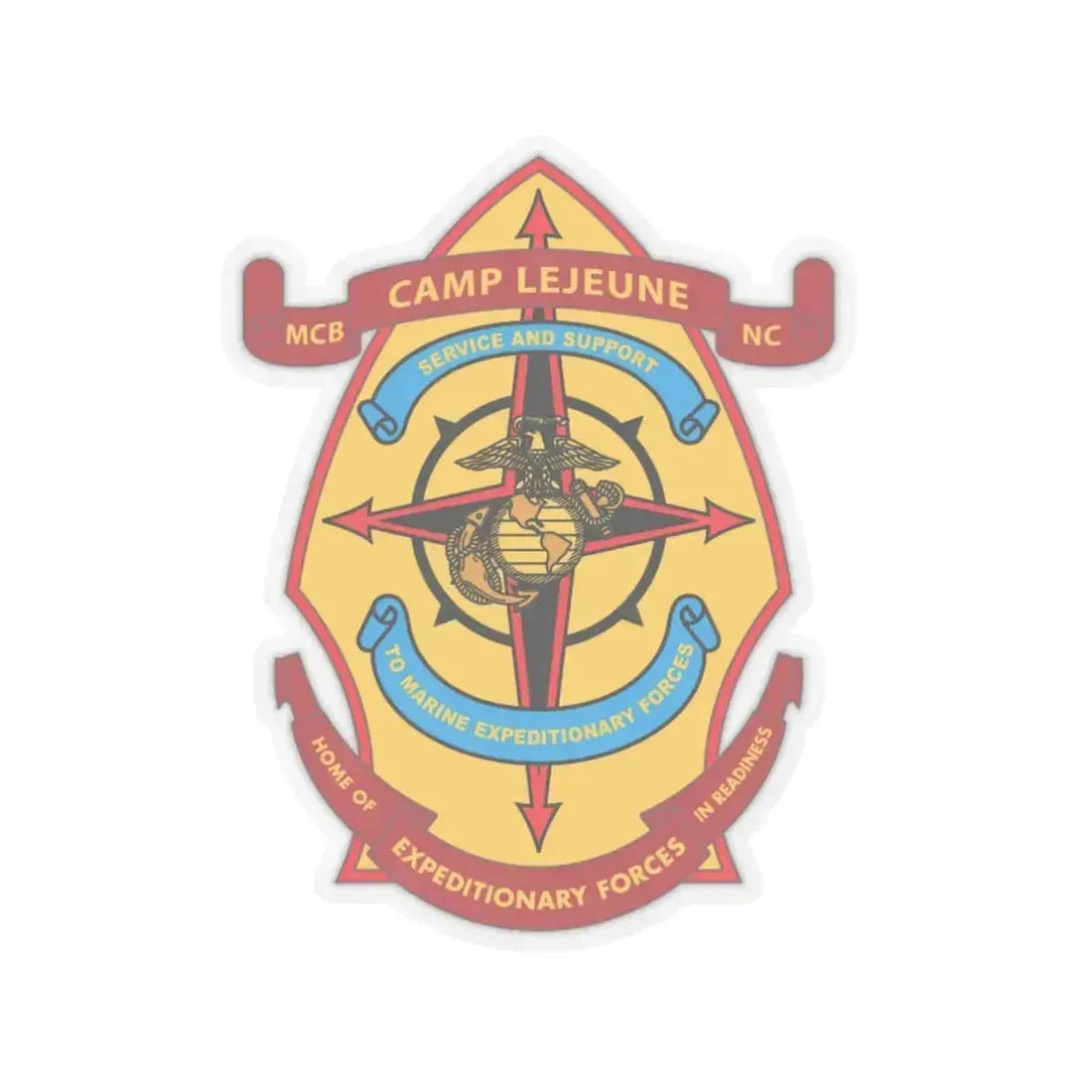 Camp Lejeune Expeditionary (USMC) STICKER Vinyl Kiss-Cut Decal 6 Inch Transparent - The Sticker Space