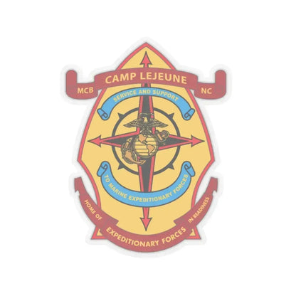Camp Lejeune Expeditionary (USMC) STICKER Vinyl Kiss-Cut Decal 6 Inch Transparent - The Sticker Space