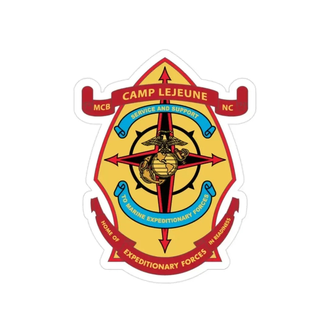 Camp Lejeune Expeditionary (USMC) Transparent STICKER Die-Cut Vinyl Decal 2 Inch - The Sticker Space