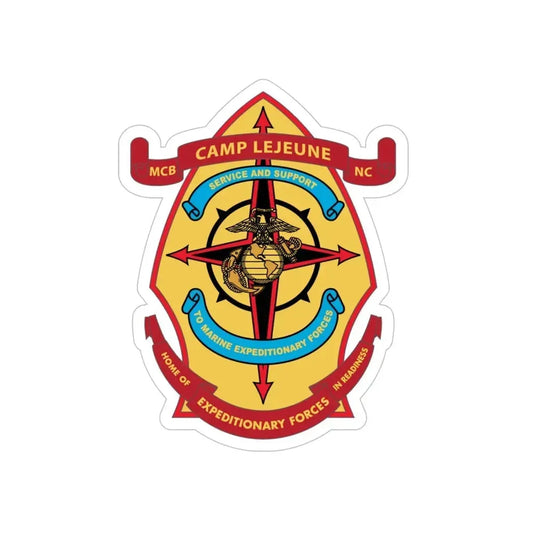 Camp Lejeune Expeditionary (USMC) Transparent STICKER Die-Cut Vinyl Decal 6 Inch - The Sticker Space
