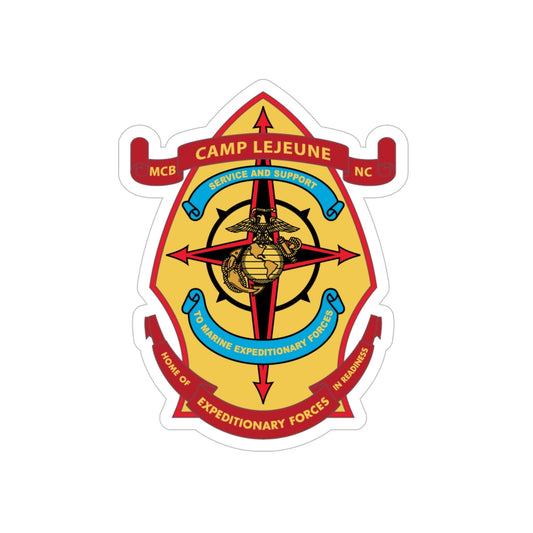 Camp Lejeune Expeditionary (USMC) Transparent STICKER Die-Cut Vinyl Decal-6 Inch-The Sticker Space