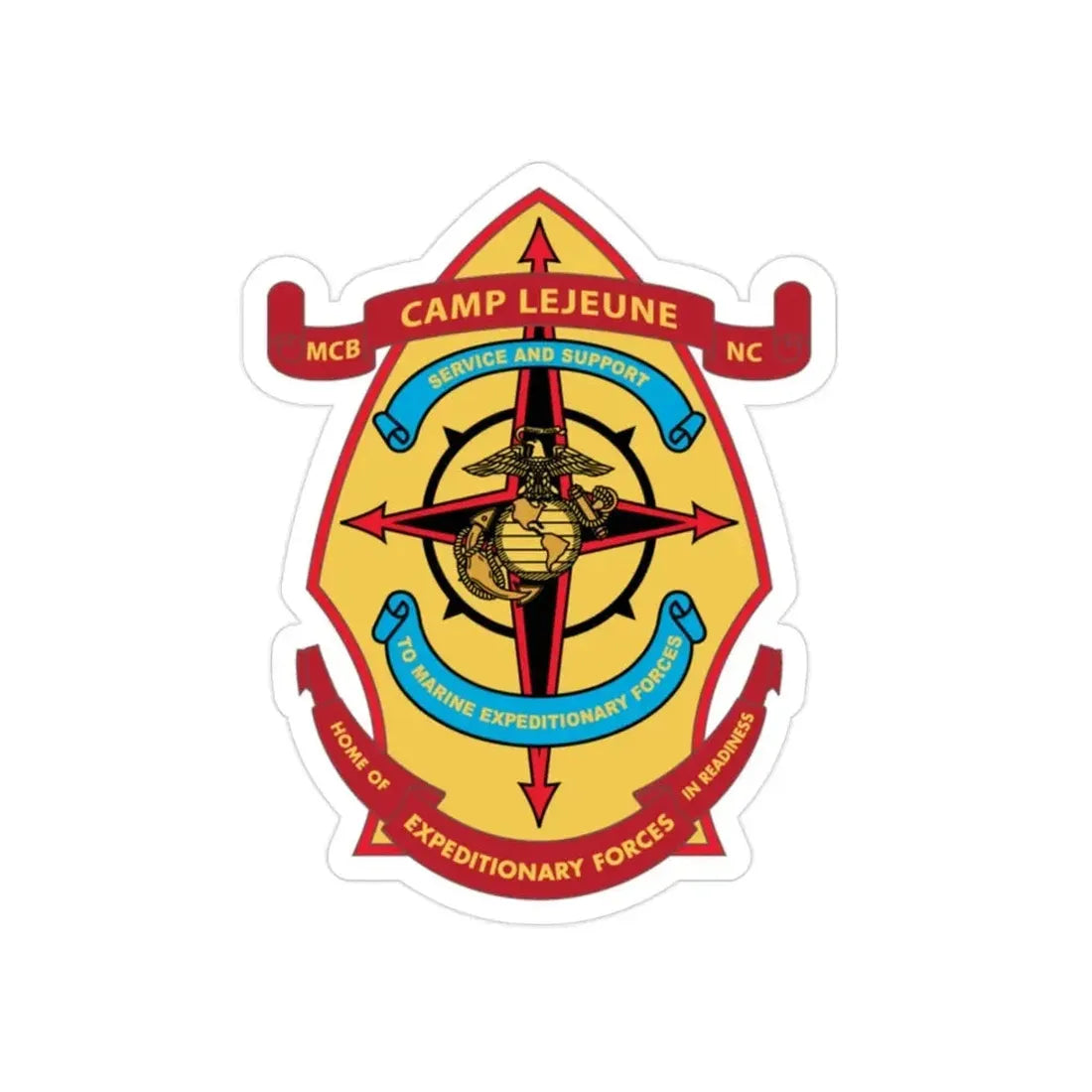 Camp Lejeune Expeditionary (USMC) Transparent STICKER Die-Cut Vinyl Decal - The Sticker Space