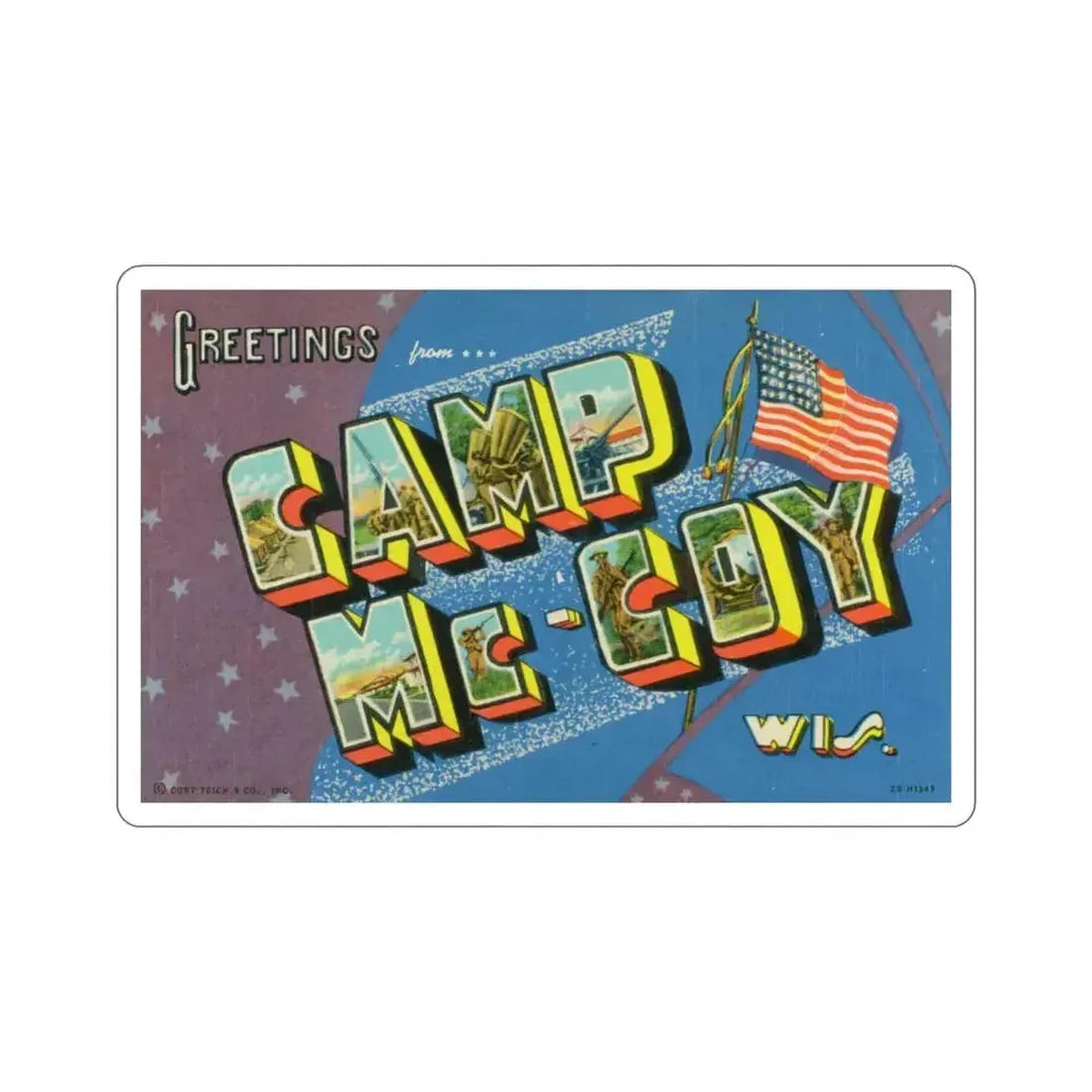 Camp McCoy Wisconsin (Greeting Cards) STICKER Vinyl Die-Cut Decal 5 Inch - The Sticker Space