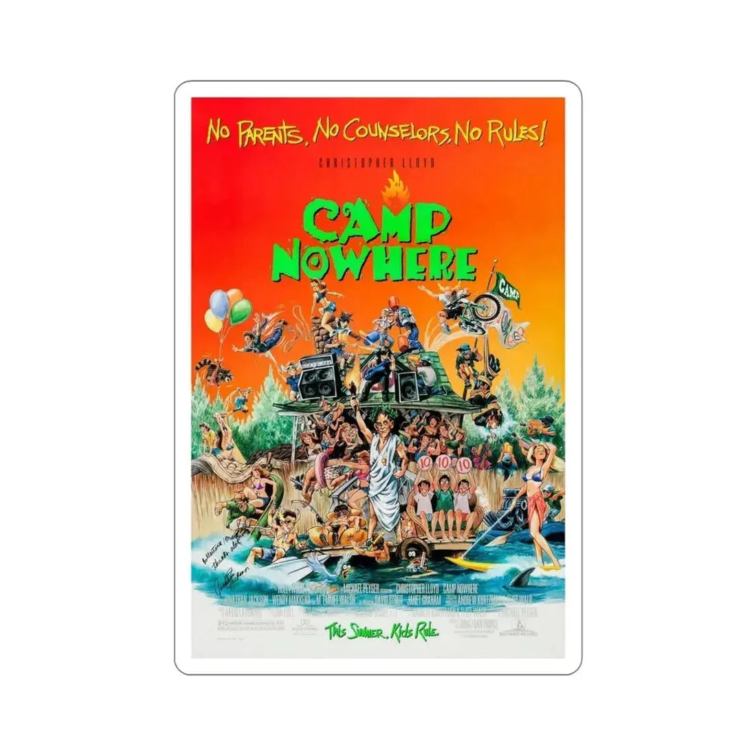 Camp Nowhere 1994 Movie Poster STICKER Vinyl Die-Cut Decal 6 Inch - The Sticker Space