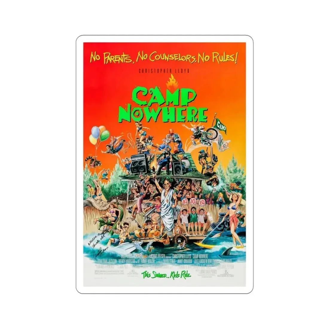 Camp Nowhere 1994 Movie Poster STICKER Vinyl Die-Cut Decal - The Sticker Space