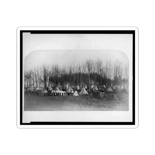 Camp of 2Nd Vermont Volunteers at Camp Griffin, Virginia (U.S. Civil War) STICKER Vinyl Kiss-Cut Decal 2 Inch White - The Sticker Space