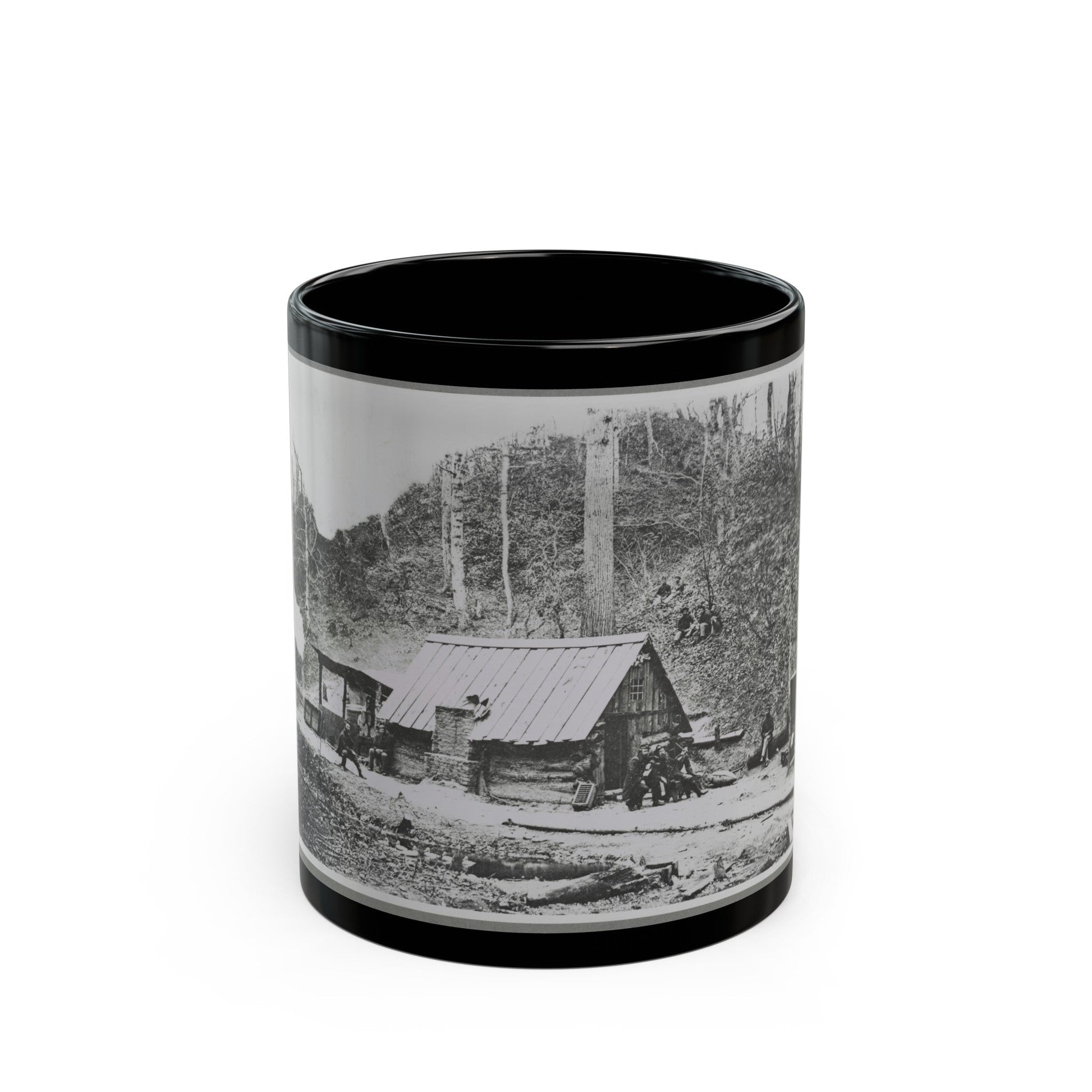 Camp (U.S. Civil War) Black Coffee Mug-11oz-The Sticker Space