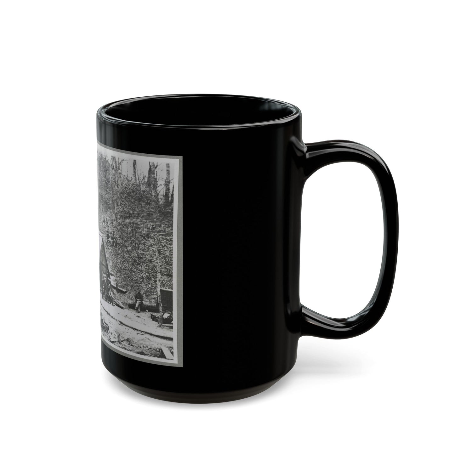 Camp (U.S. Civil War) Black Coffee Mug-The Sticker Space