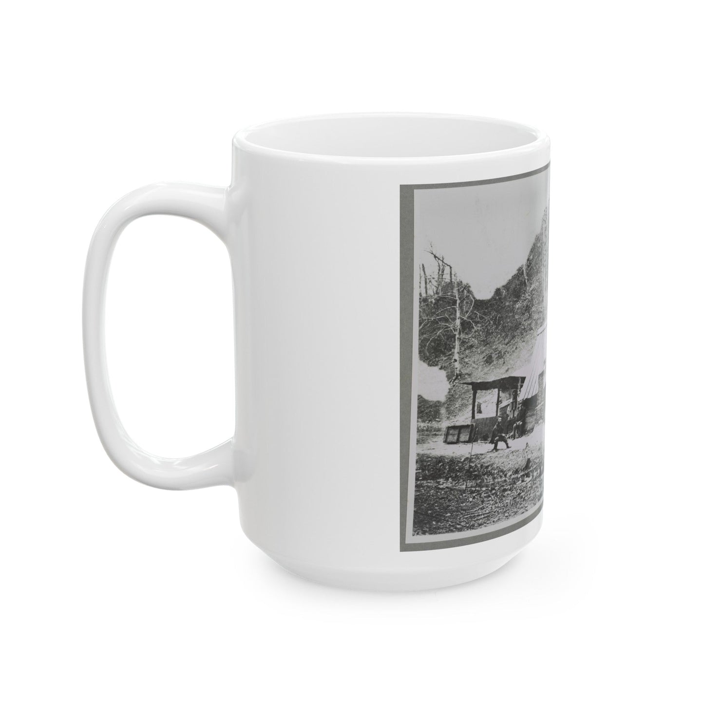 Camp (U.S. Civil War) White Coffee Mug-The Sticker Space