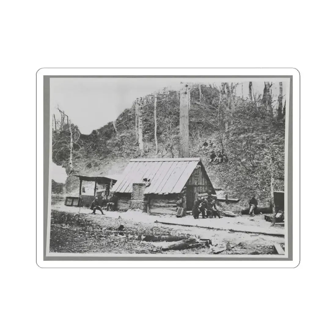 Camp (U.S. Civil War) STICKER Vinyl Kiss-Cut Decal 3 Inch White - The Sticker Space