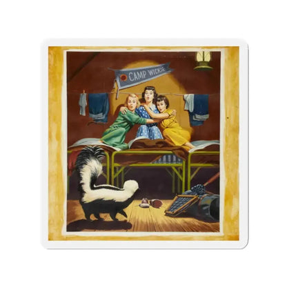 Camp Wickie, Illustration (Magazine Illustration) Refrigerator Magnet - The Sticker Space