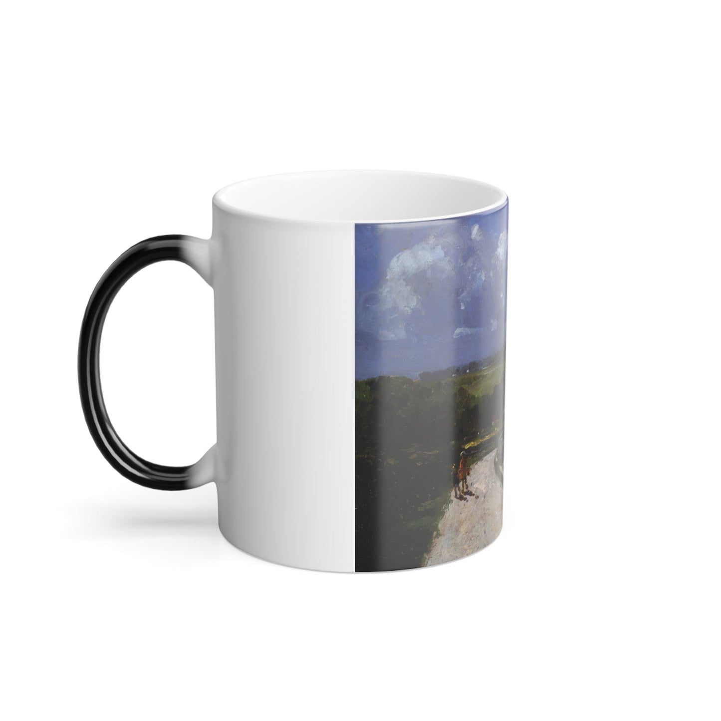 Campbell A Mellon (1876-1955) Going to the Village - Oil on Panel - Color Changing Mug 11oz-11oz-The Sticker Space