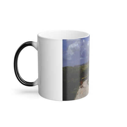 Campbell A Mellon (1876-1955) Going to the Village - Oil on Panel - Color Changing Mug 11oz-11oz-The Sticker Space