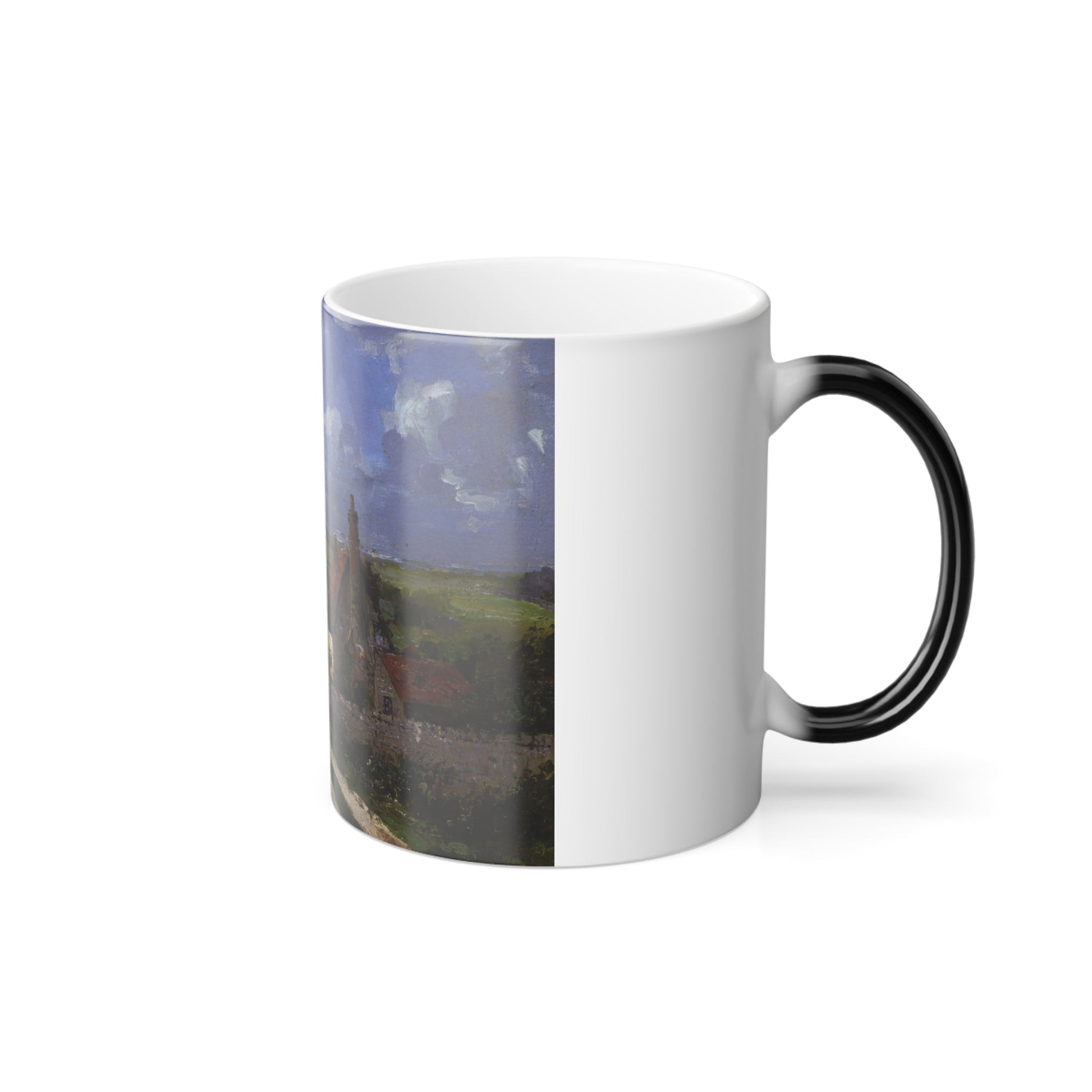 Campbell A Mellon (1876-1955) Going to the Village - Oil on Panel - Color Changing Mug 11oz-11oz-The Sticker Space