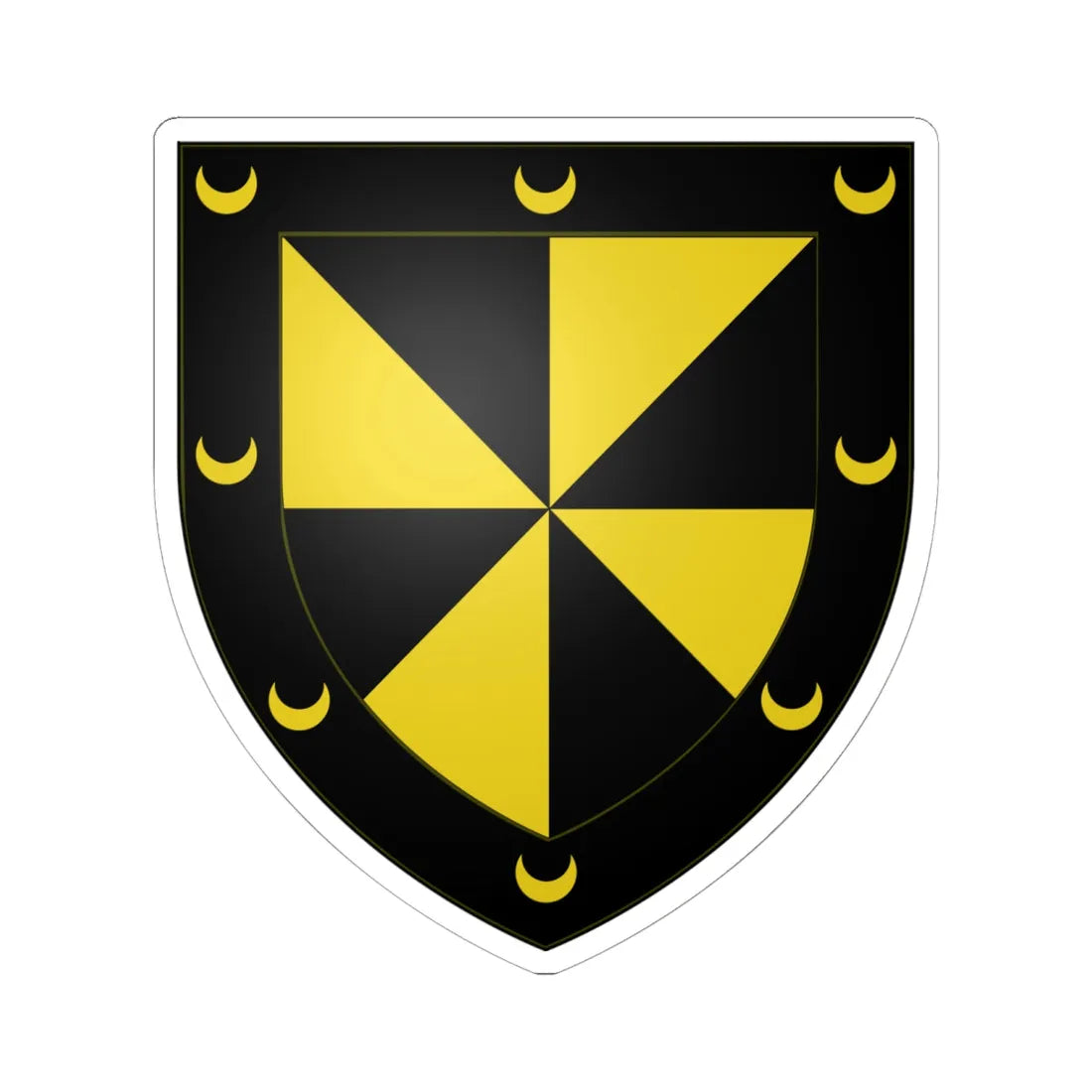 Campbell of Ardentinny arms (Scotland) (Coat of Arms) STICKER Vinyl Kiss-Cut Decal 6 Inch White - The Sticker Space