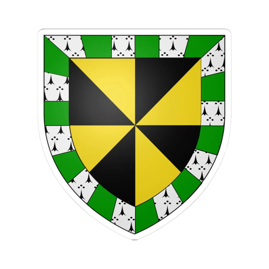 Campbell of Auchinbreck arms (Scotland) (Coat of Arms) STICKER Vinyl Kiss-Cut Decal 3 Inch White - The Sticker Space