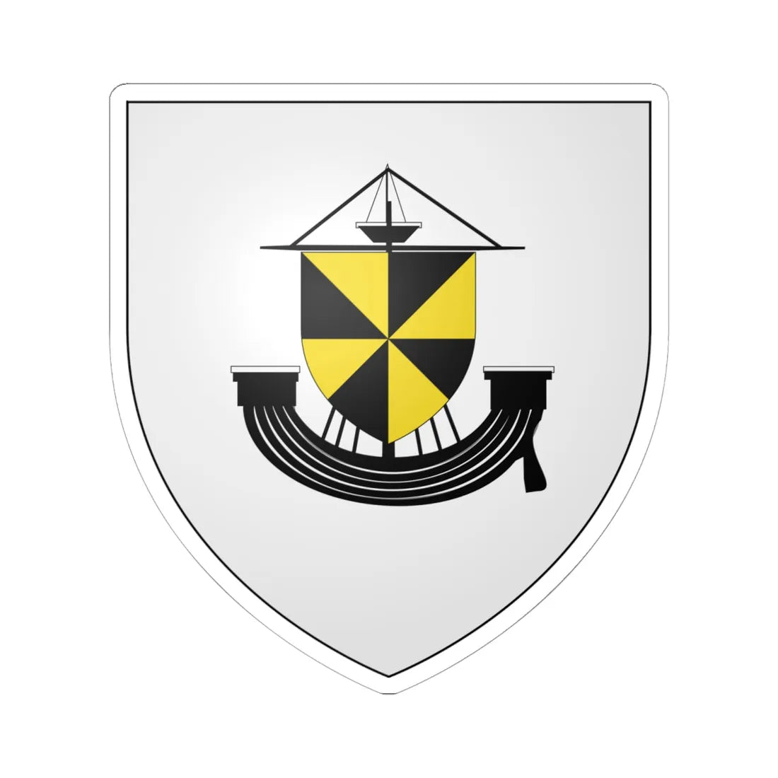 Campbell of Craignish arms (Scotland) (Coat of Arms) STICKER Vinyl Kiss-Cut Decal 6 Inch White - The Sticker Space