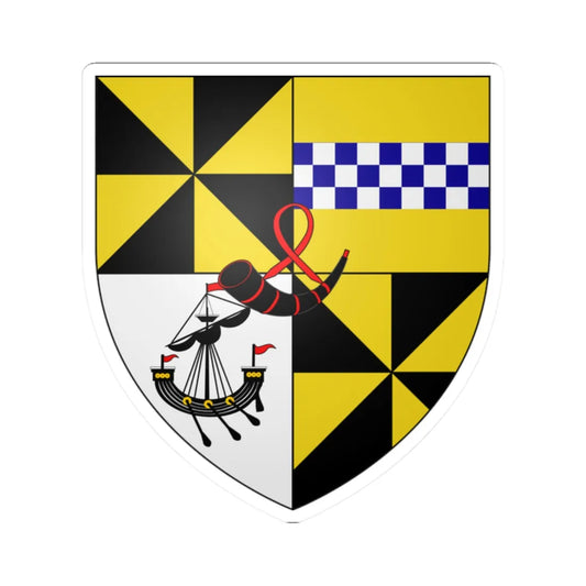 Campbell of Glenfalloch arms (Scotland) (Coat of Arms) STICKER Vinyl Kiss-Cut Decal 2 Inch White - The Sticker Space