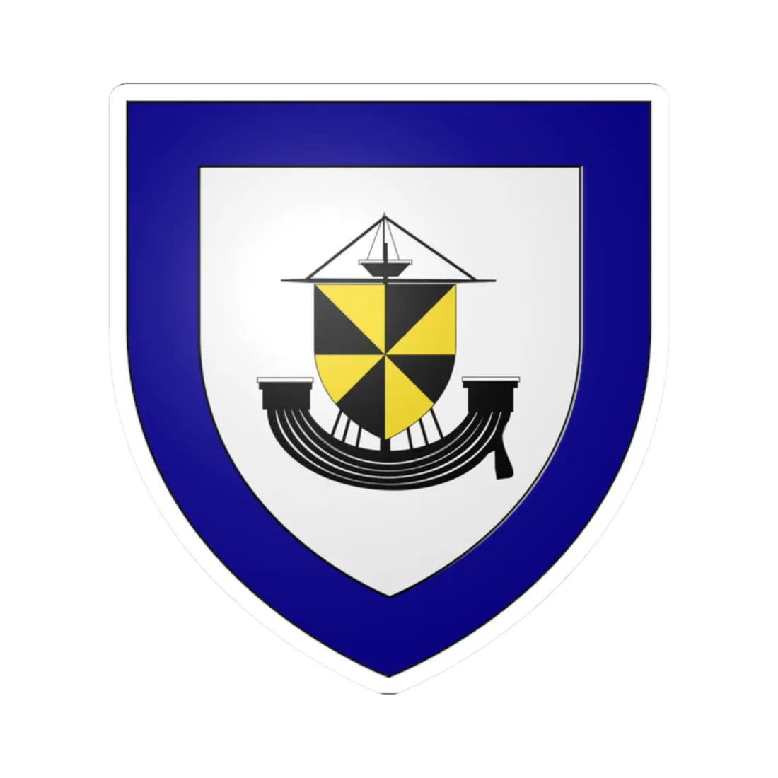 Campbell of Inverneil arms (Scotland) (Coat of Arms) STICKER Vinyl Kiss-Cut Decal 2 Inch White - The Sticker Space