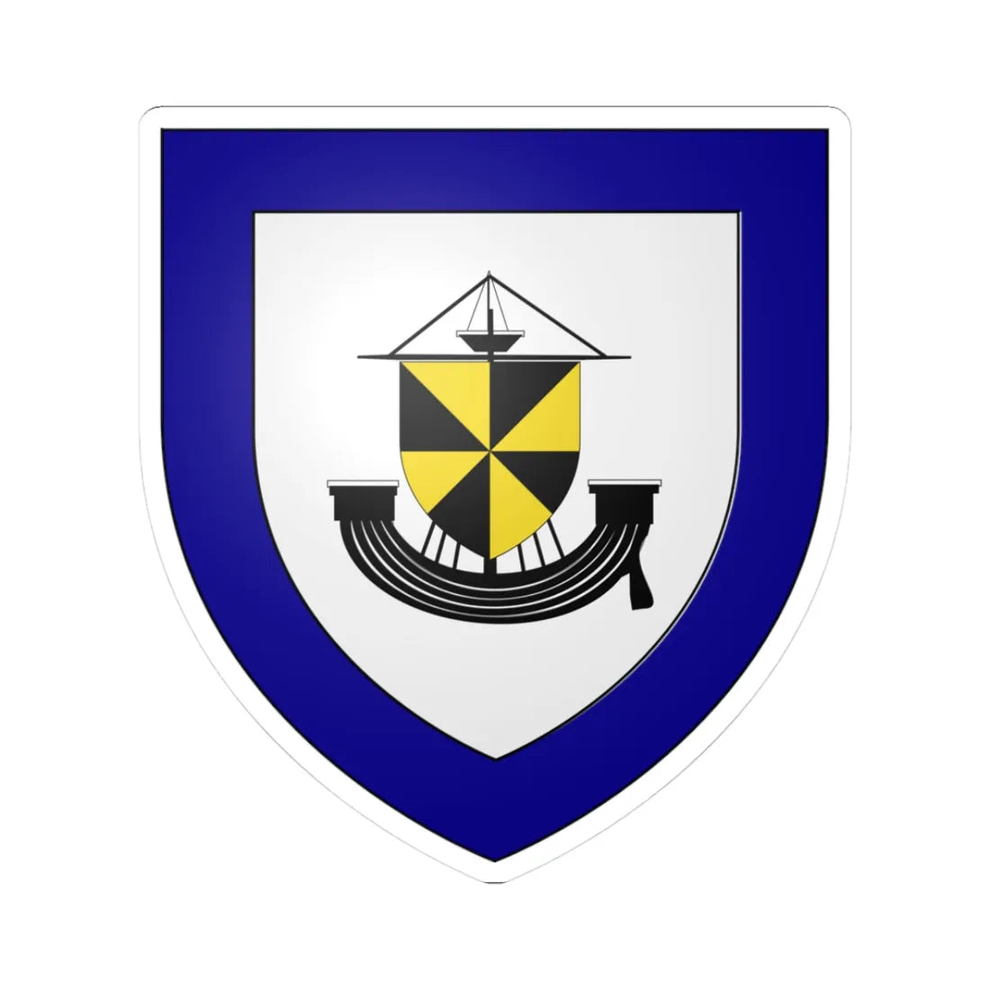 Campbell of Inverneil arms (Scotland) (Coat of Arms) STICKER Vinyl Kiss-Cut Decal 3 Inch White - The Sticker Space