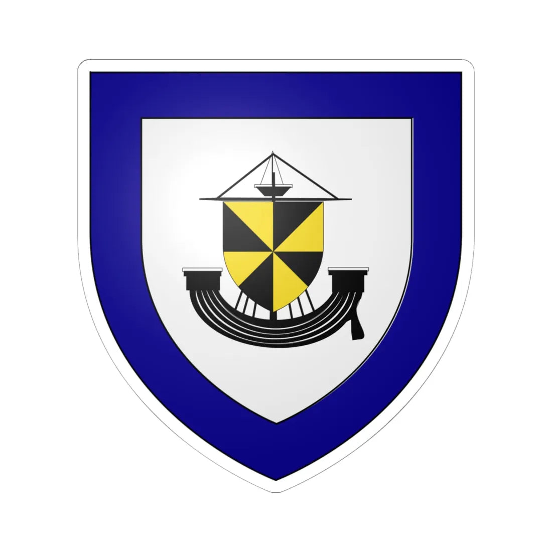 Campbell of Inverneil arms (Scotland) (Coat of Arms) STICKER Vinyl Kiss-Cut Decal 6 Inch White - The Sticker Space