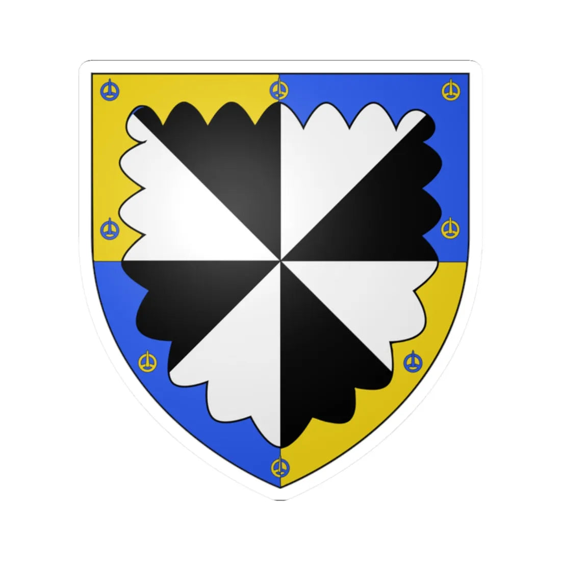 Campbell of Lix arms (Scotland) (Coat of Arms) STICKER Vinyl Kiss-Cut Decal 2 Inch White - The Sticker Space