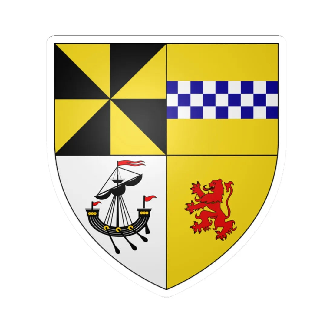 Campbell of Lochdochart arms (Scotland) (Coat of Arms) STICKER Vinyl Kiss-Cut Decal 2 Inch White - The Sticker Space