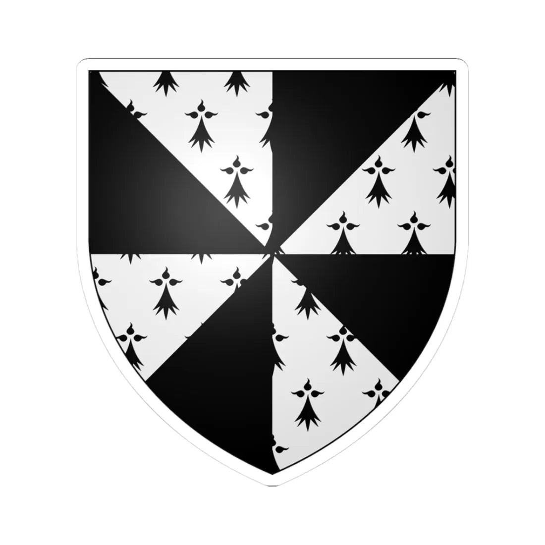 Campbell of Ottar arms (Scotland) (Coat of Arms) STICKER Vinyl Kiss-Cut Decal 3 Inch White - The Sticker Space