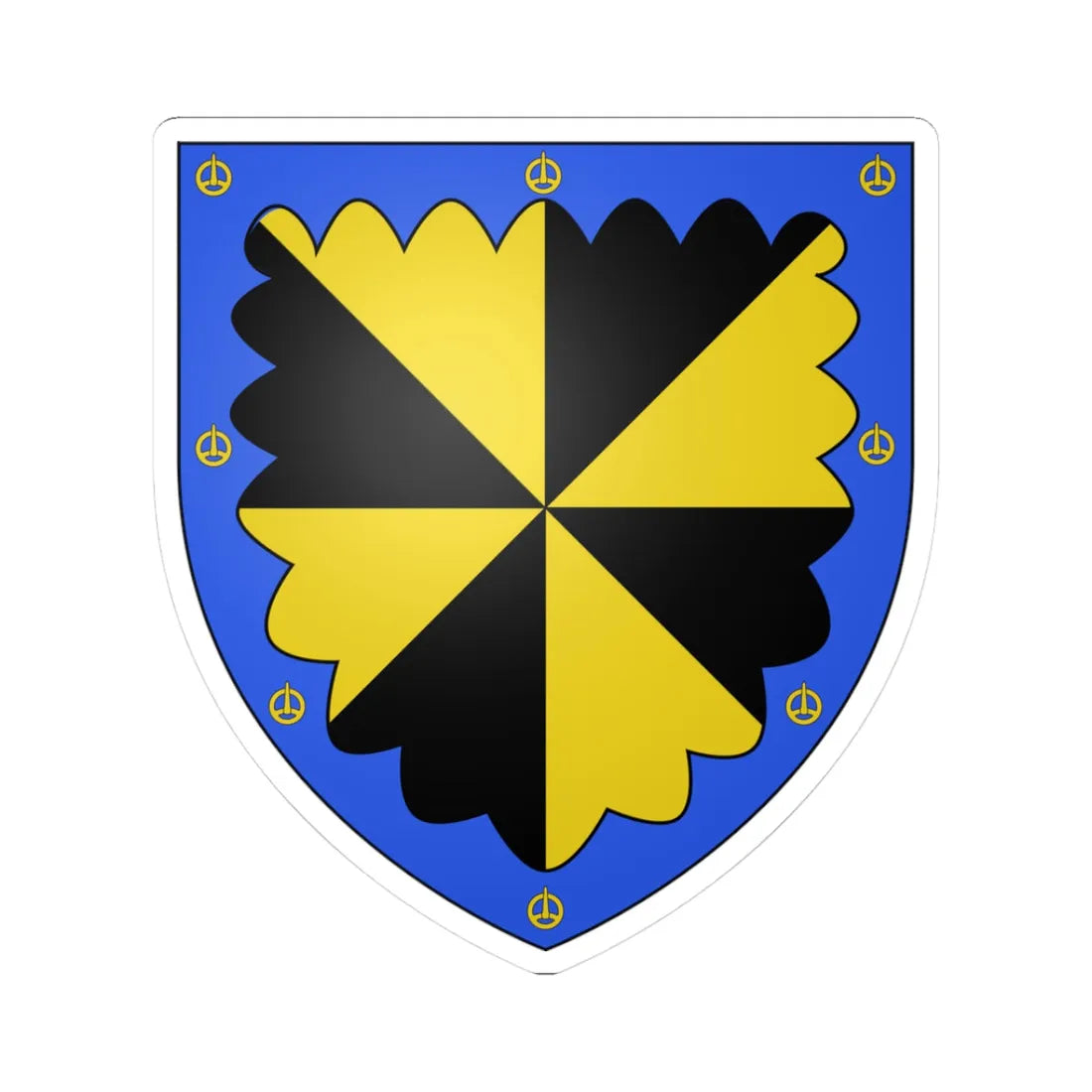 Campbell of Park arms (Scotland) (Coat of Arms) STICKER Vinyl Kiss-Cut Decal 3 Inch White - The Sticker Space