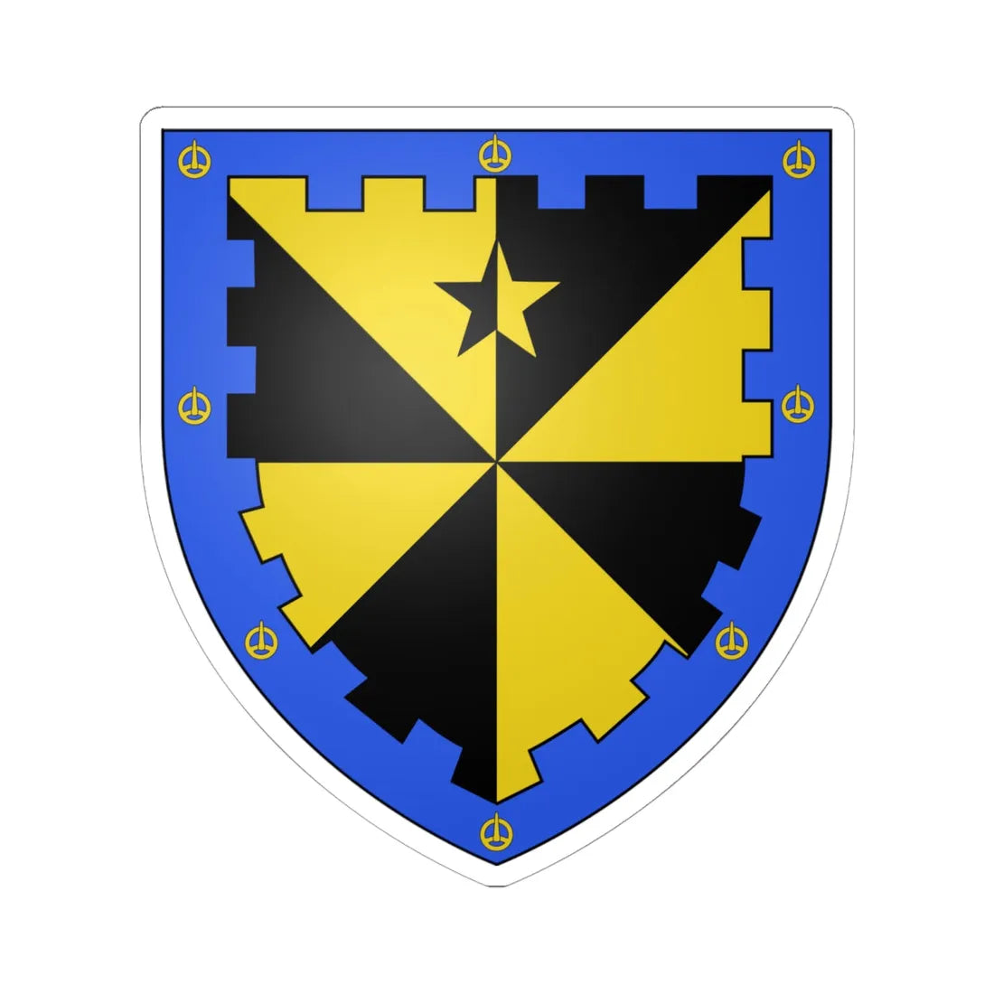 Campbell of Possil arms (Scotland) (Coat of Arms) STICKER Vinyl Kiss-Cut Decal 6 Inch White - The Sticker Space