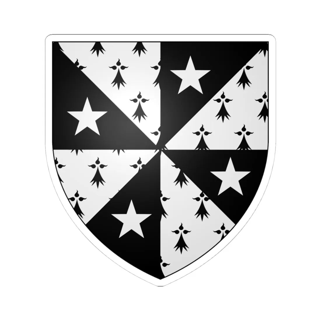 Campbell of Smiddygreen arms (Scotland) (Coat of Arms) STICKER Vinyl Kiss-Cut Decal 4 Inch White - The Sticker Space