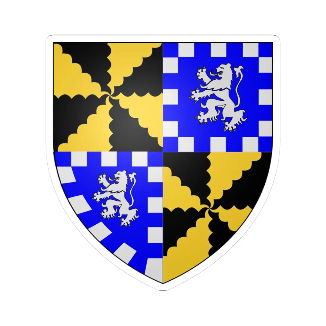 Campbell of Succoth arms (Scotland) (Coat of Arms) STICKER Vinyl Kiss-Cut Decal 3 Inch White - The Sticker Space