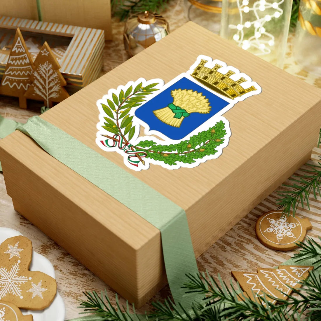 Campi Salentina-Stemma (Italy) (Coat of Arms) STICKER Vinyl Kiss-Cut Decal - The Sticker Space