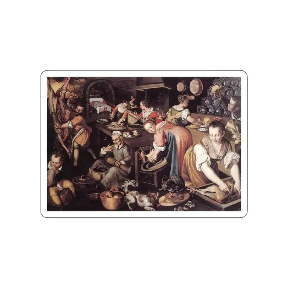 CAMPI, Vincenzo - Kitchen (Artwork) STICKER Vinyl Die-Cut Decal White Die-Cut 3 Inch - The Sticker Space