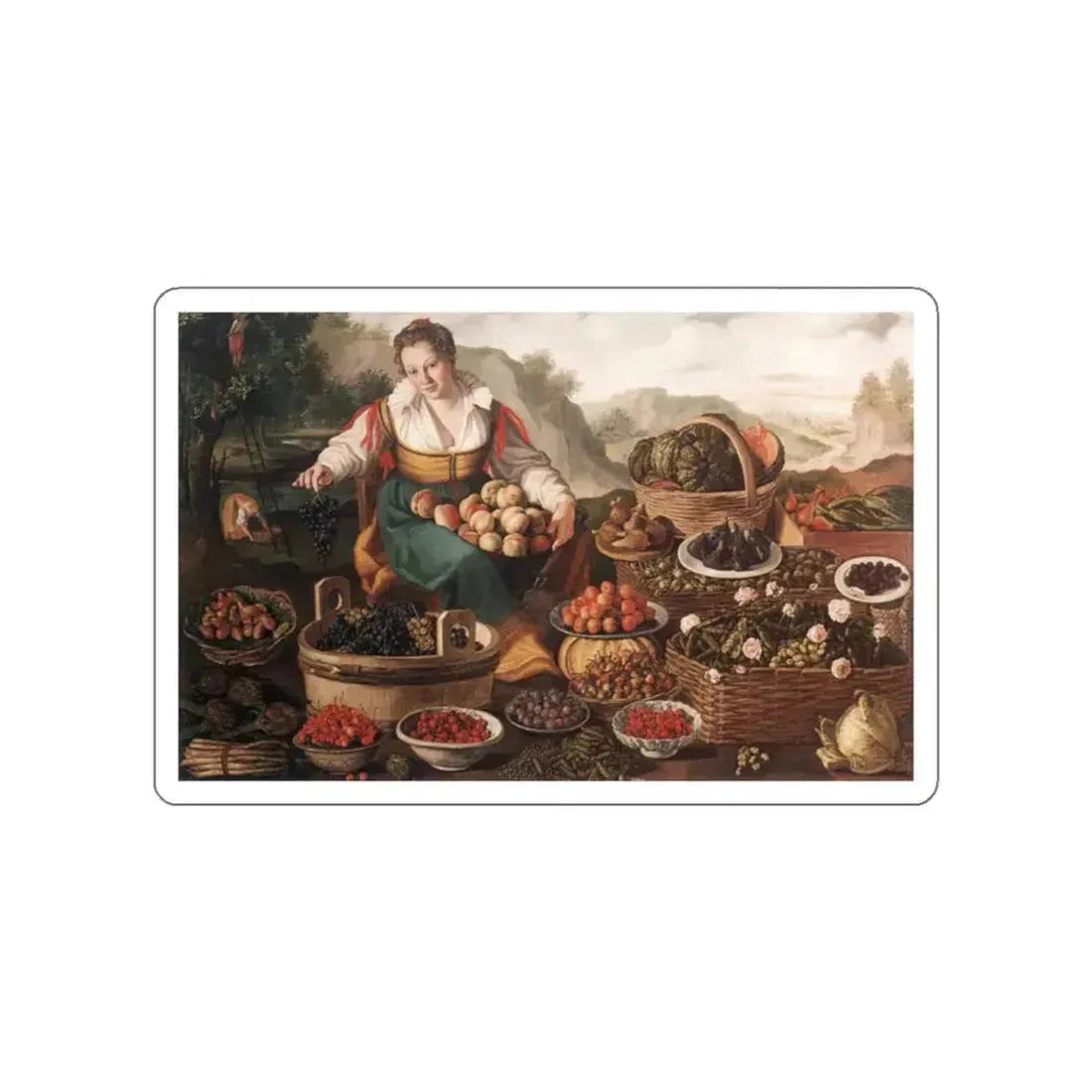 CAMPI, Vincenzo - The Fruit Seller (Artwork) STICKER Vinyl Die-Cut Decal White Die-Cut 2 Inch - The Sticker Space