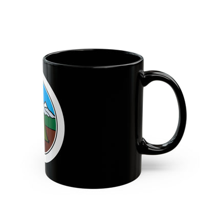 Camping (Boy Scout Merit Badge) Black Coffee Mug-The Sticker Space