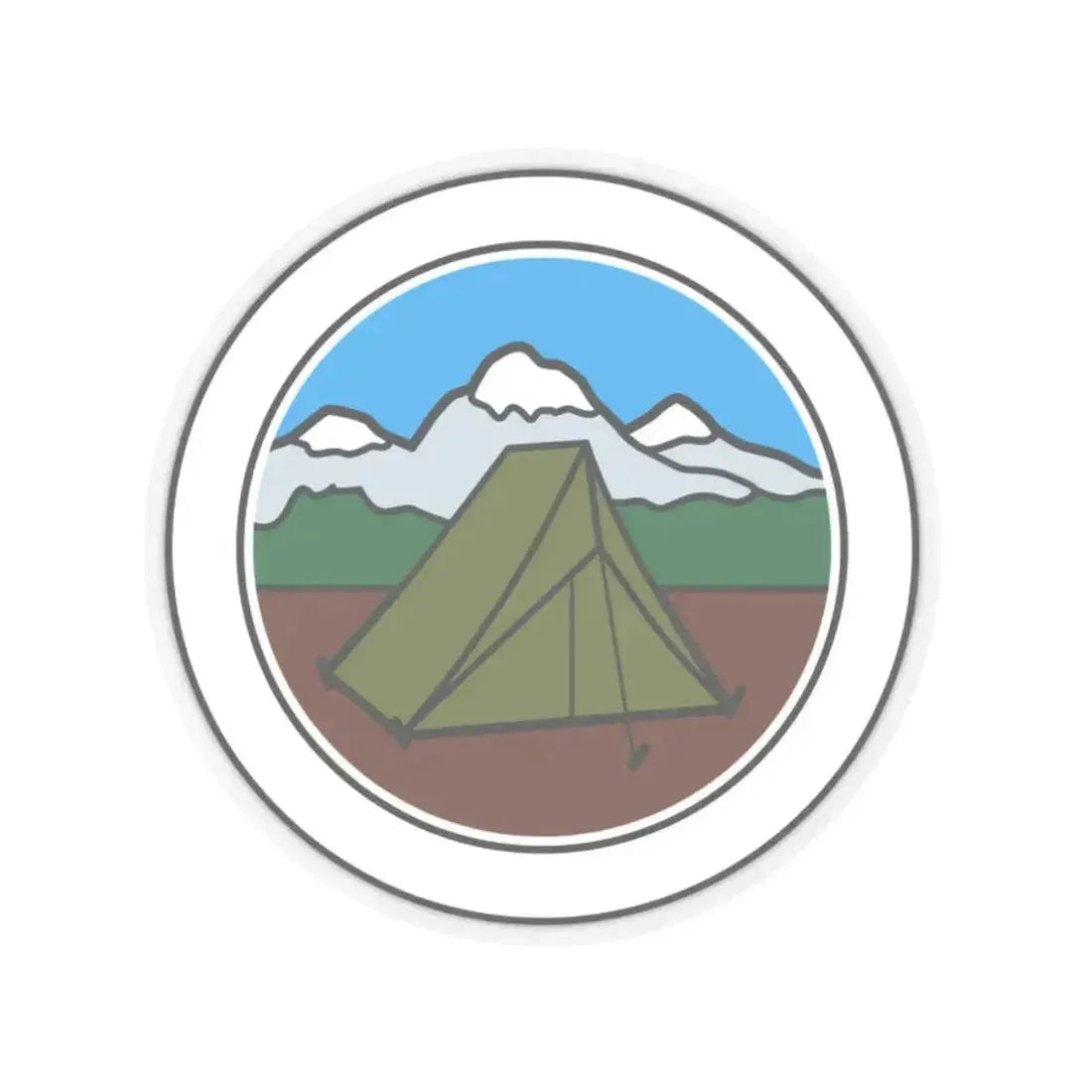 Camping (Boy Scout Merit Badge) STICKER Vinyl Kiss-Cut Decal 2 Inch Transparent - The Sticker Space