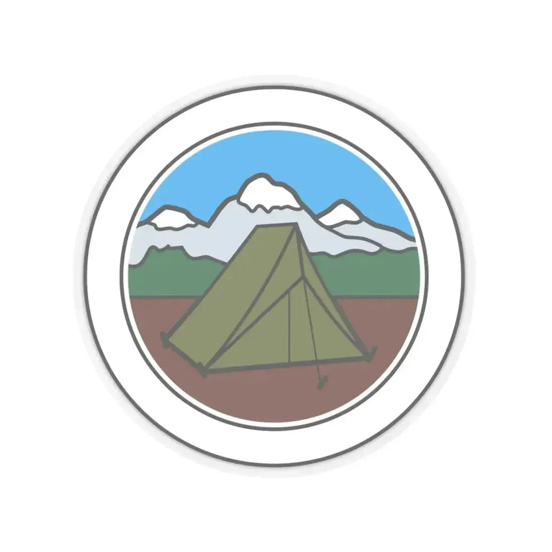 Camping (Boy Scout Merit Badge) STICKER Vinyl Kiss-Cut Decal 4 Inch Transparent - The Sticker Space