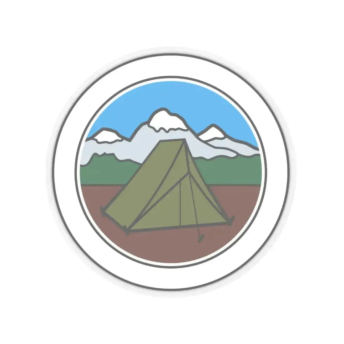 Camping (Boy Scout Merit Badge) STICKER Vinyl Kiss-Cut Decal 6 Inch Transparent - The Sticker Space