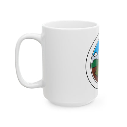 Camping (Boy Scout Merit Badge) White Coffee Mug-The Sticker Space