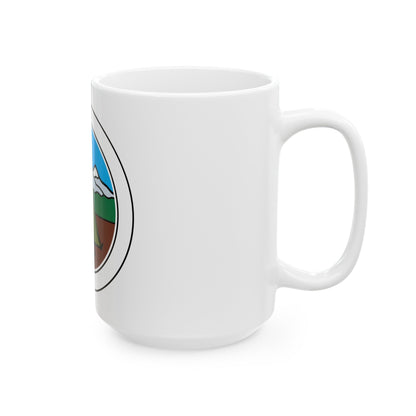 Camping (Boy Scout Merit Badge) White Coffee Mug-The Sticker Space