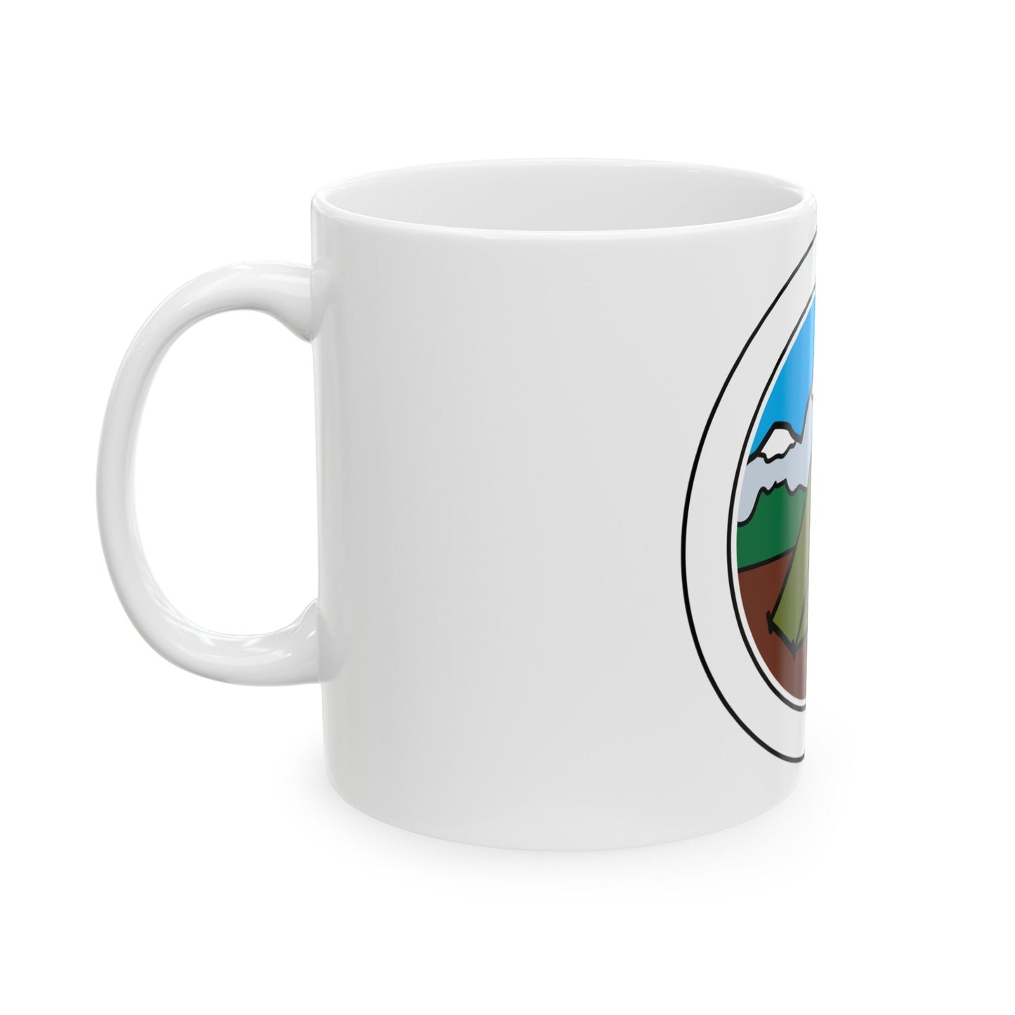 Camping (Boy Scout Merit Badge) White Coffee Mug-The Sticker Space