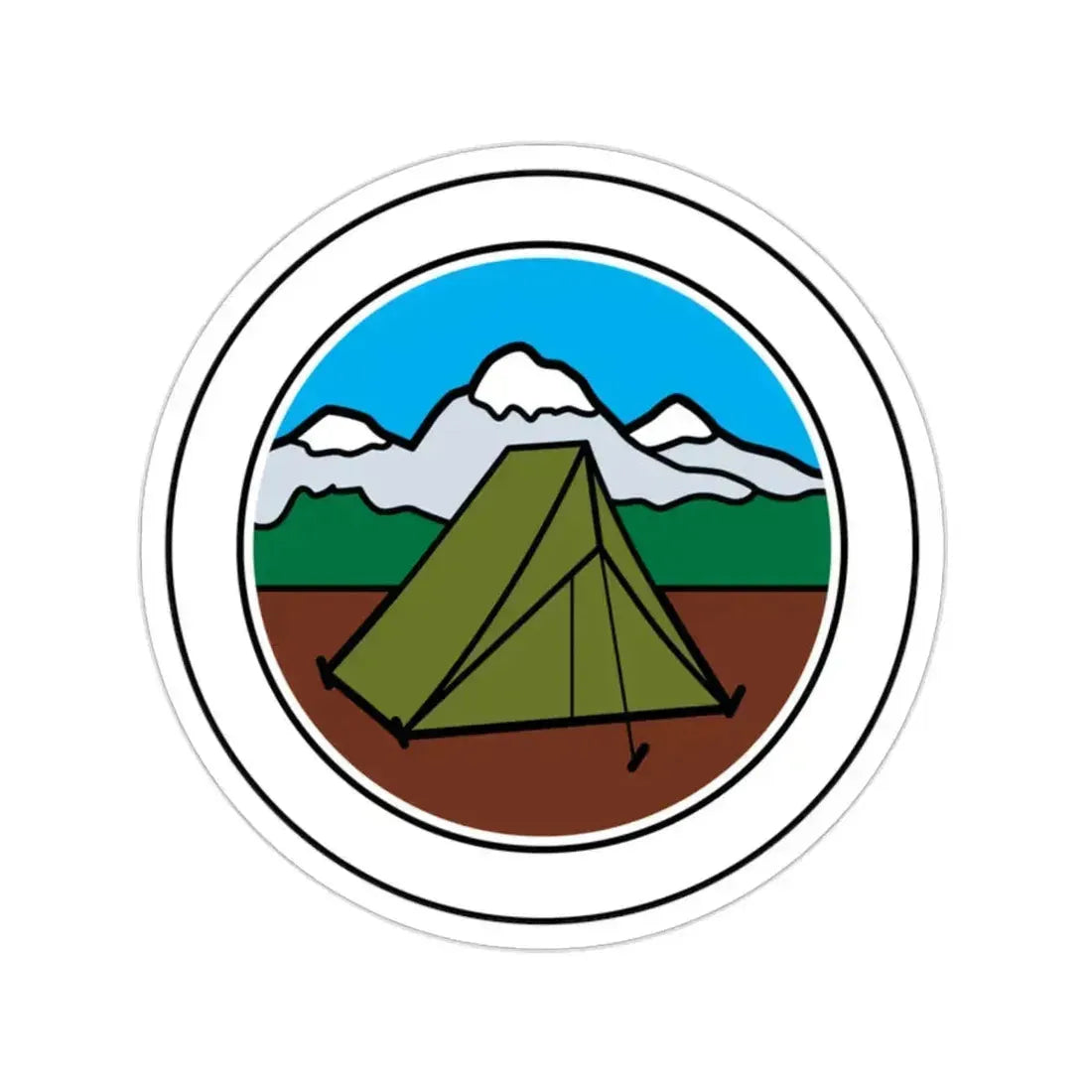 Camping (Boy Scouts Merit Badge) STICKER Vinyl Die-Cut Decal 2 Inch - The Sticker Space