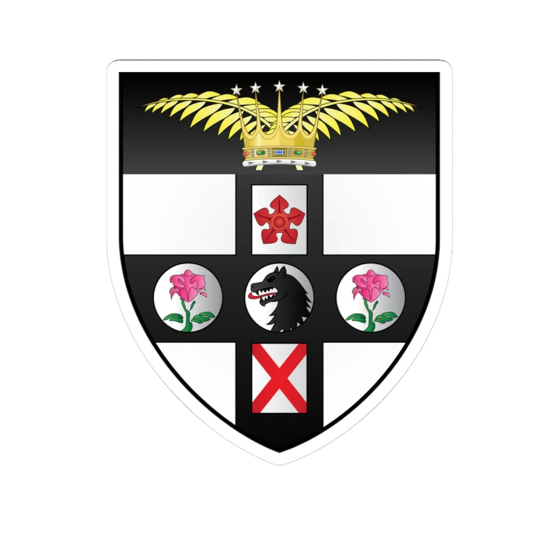 Campion Hall Oxford Coat Of Arms (England) (Coat of Arms) STICKER Vinyl Kiss-Cut Decal 3 Inch White - The Sticker Space